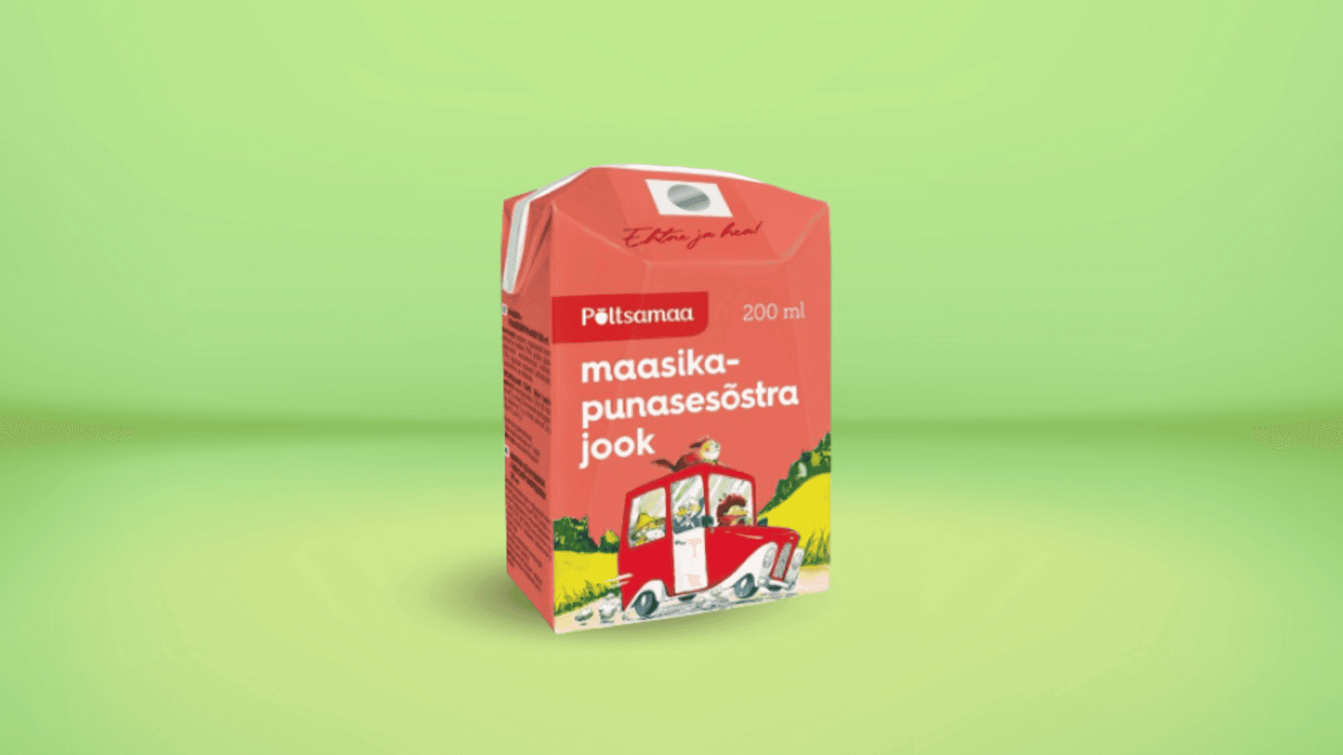 Põltsamaa Maasika-punasesõstrajook kõrrega