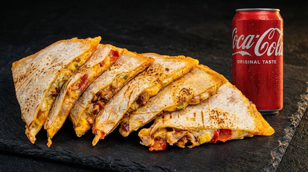 Quesadilla with chicken 6pcs + drink